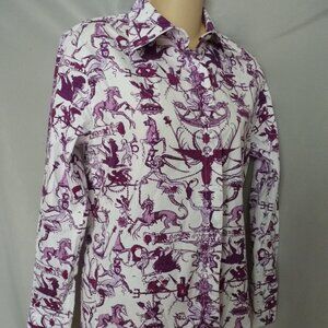 Patou Stories & Tales white purple  cotton shirt S